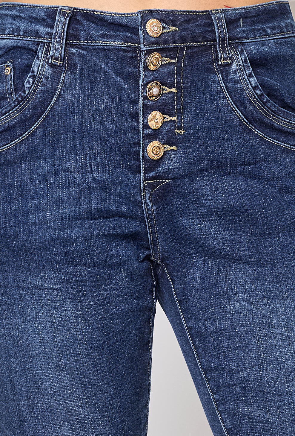 Jean Place du jour Boutons Décorés doré Livraison Gratuite dès 59,00 €