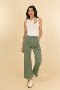 Pantalon Cargo poches Kaki  Melly & Co