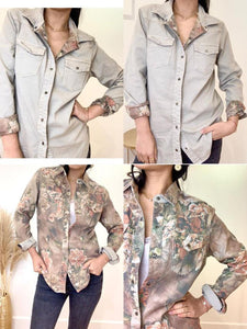 Chemise REVERSIBLE Taupe