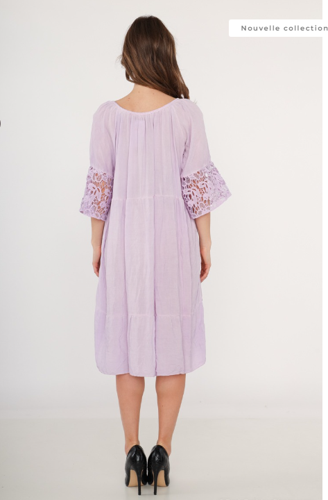 EMMA DORE Lilac Lace Dress
