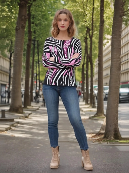 PULL  INV MOIRE SUBLIME