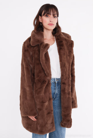 Manteau  " PELUCHE " Marron