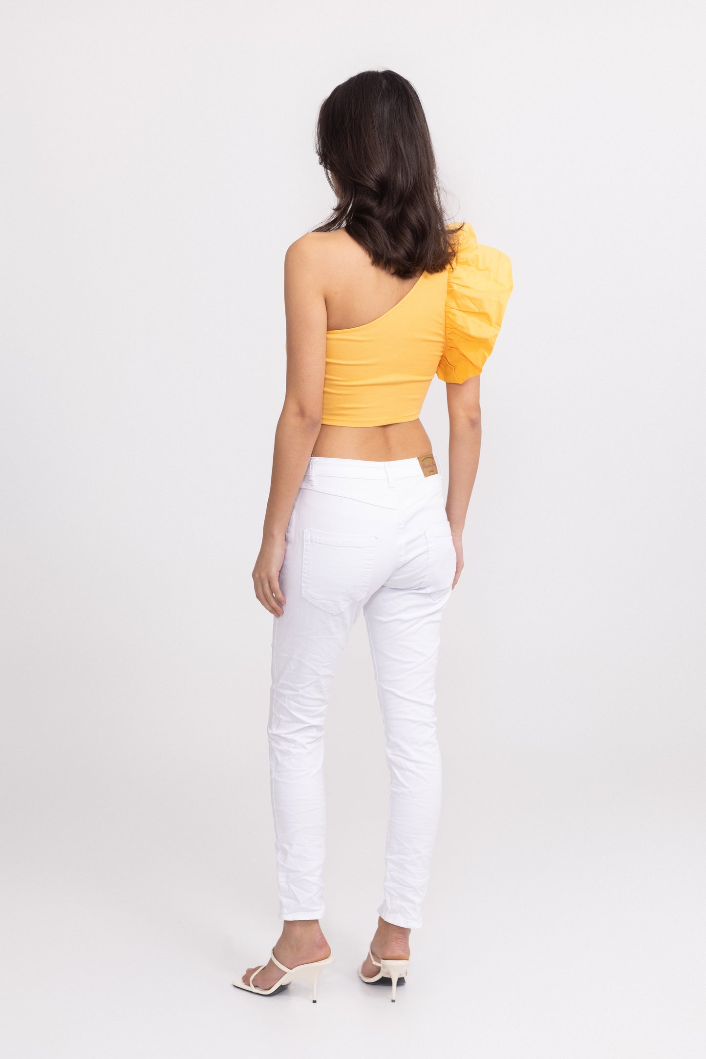 Jean Place du Jour WHITE Steel Buttons