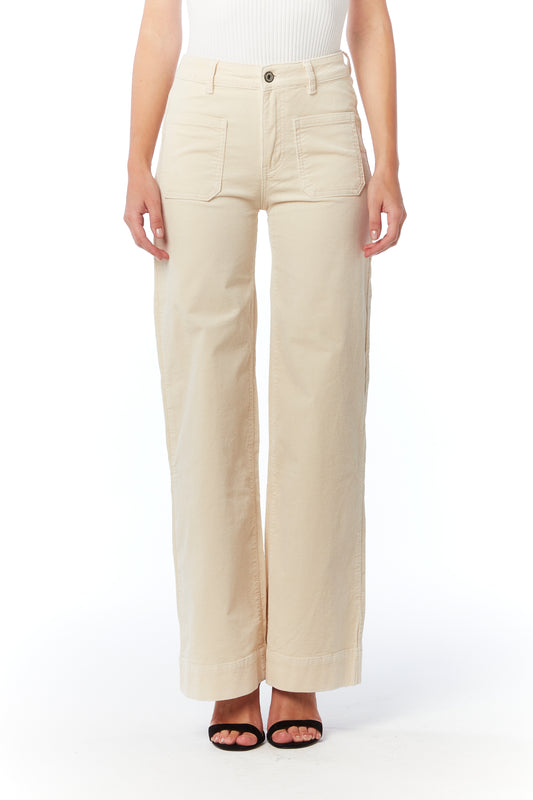 Jean Velour Beige Clair