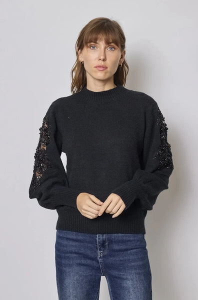 PULL DOUX MANCHES PERLEES