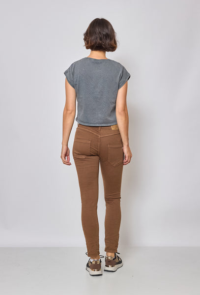 Pantalon chino Place du Jour "TABAC"