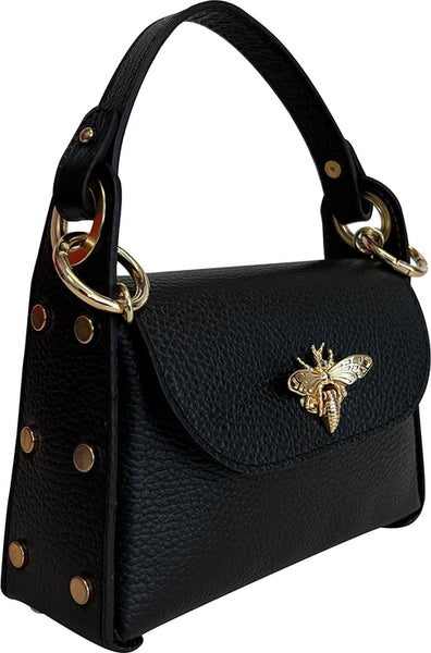 SAC CUIR A BANDOUILLERE NOIR