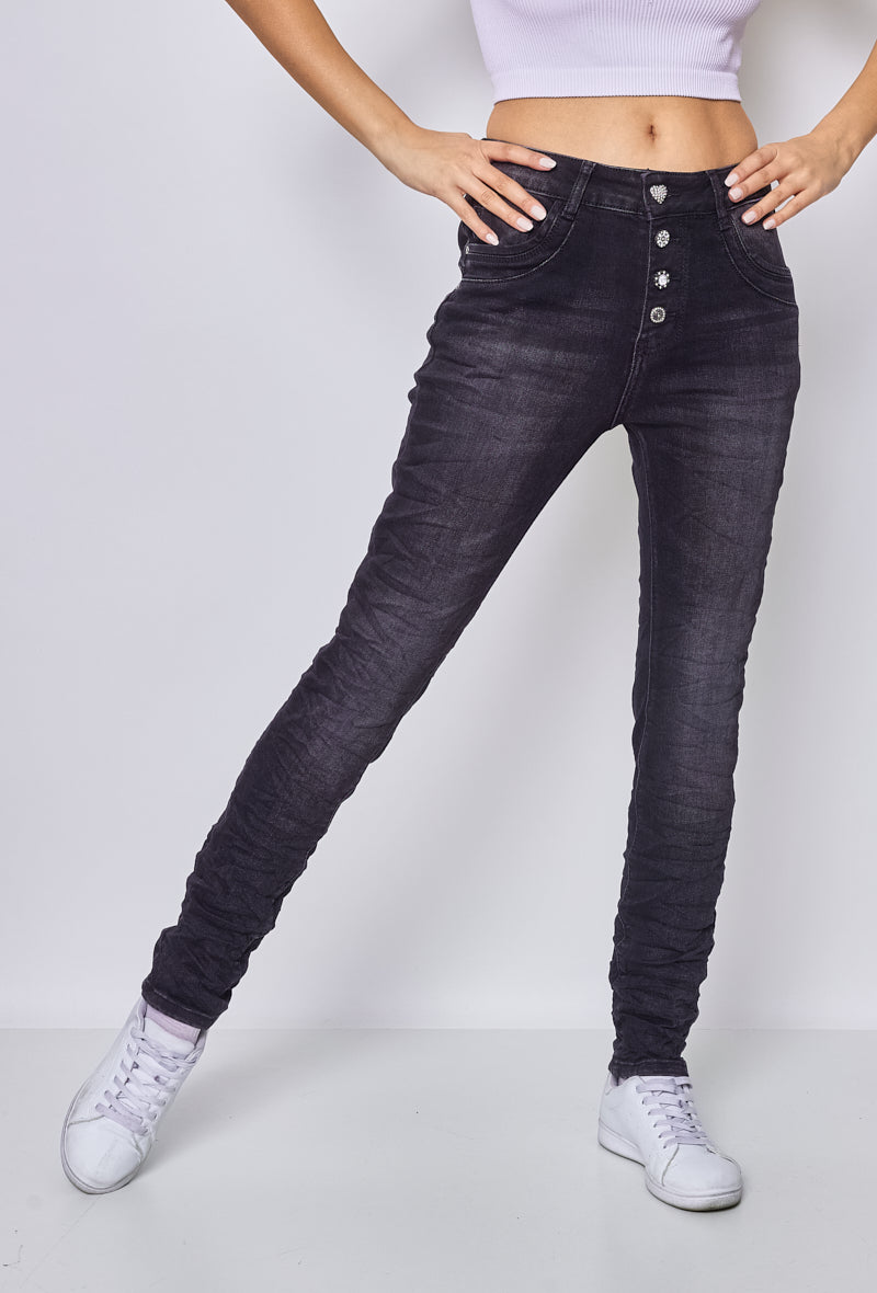 Jean Jewelly " Boutons Acier "  Anthracite