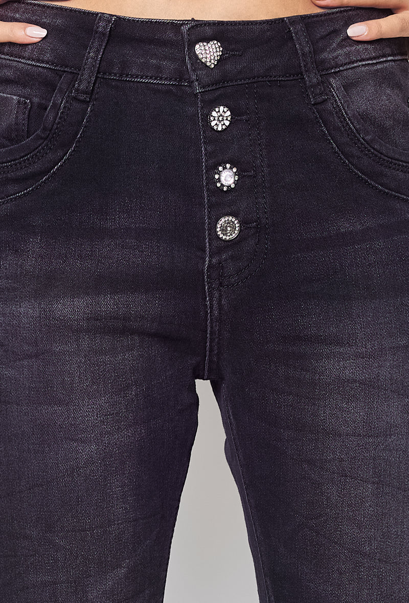 Jean Jewelly " Boutons Acier "  Anthracite