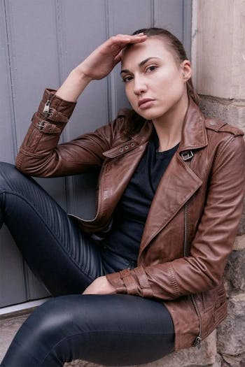 Leather Perfecto Jacket for her "Aprilia"