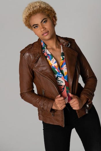 Leather Perfecto Jacket for her "Aprilia"