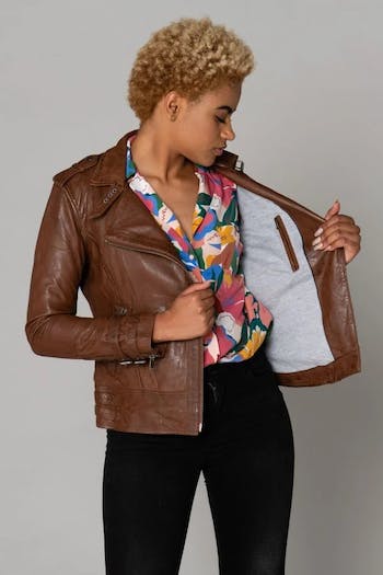 Leather Perfecto Jacket for her "Aprilia"