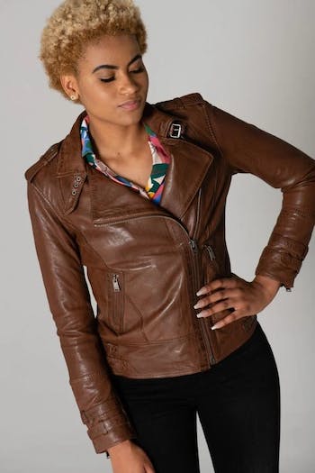 Leather Perfecto Jacket for her "Aprilia"