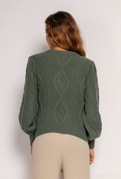 Pull Torsadé MARTHE Vert