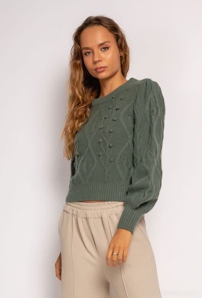 Pull Torsadé MARTHE Vert