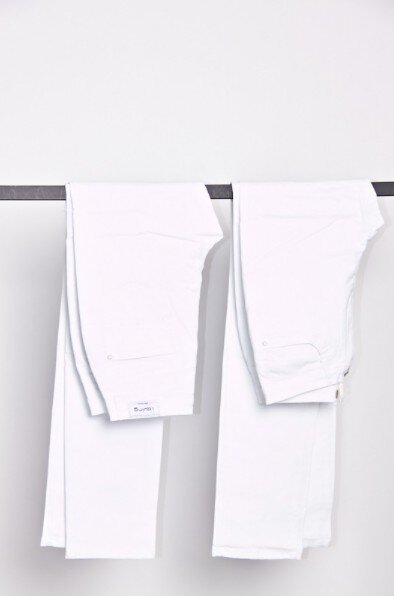 I. QUING Pantalón de cintura alta "BLANCO"