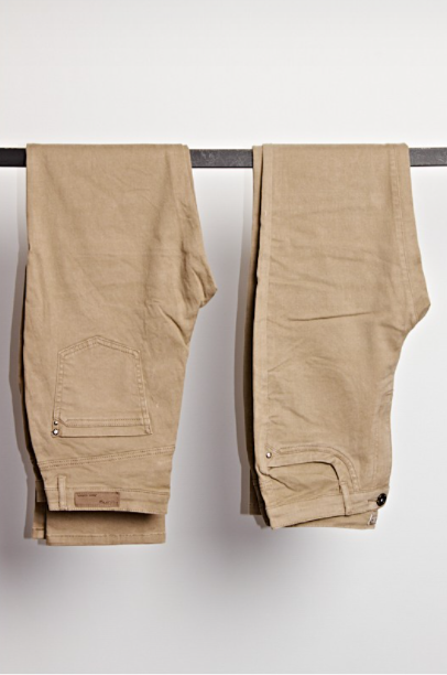 Pantalones de cintura alta I. QUING "TAUPE"
