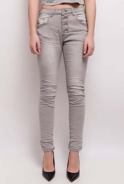 Jean Place du Jour "Boutons Acier Gris "